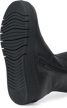 Женские черные полусапоги ALEXIA LEVINI (Натуральный мех)