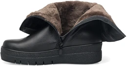 Женские черные полусапоги ALEXIA LEVINI (Натуральный мех)