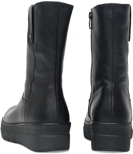 Женские черные полусапоги ALEXIA LEVINI (Натуральный мех)