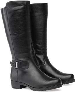 Женские черные сапоги Francesco Donni (Натуральный мех)