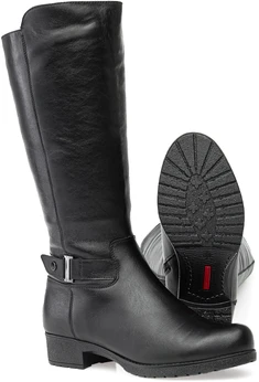 Женские черные сапоги Francesco Donni (Натуральный мех)