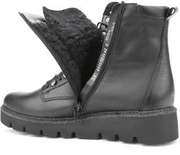 Женские черные ботинки Remonte (Натуральная шерсть)