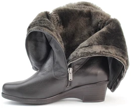 Женские коричневые сапоги Janita (Натуральный мех)