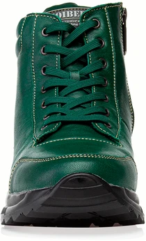 Женские зеленые ботинки Shoiberg (Натуральная шерсть)