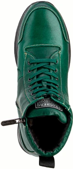 Женские зеленые ботинки Shoiberg (Натуральная шерсть)