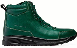 Женские зеленые ботинки Shoiberg (Натуральная шерсть)