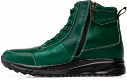 Женские зеленые ботинки Shoiberg (Натуральная шерсть)