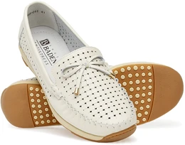 Женские бежевые мокасины Baden