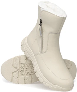 Женские бежевые ботинки Baden (Натуральная шерсть)