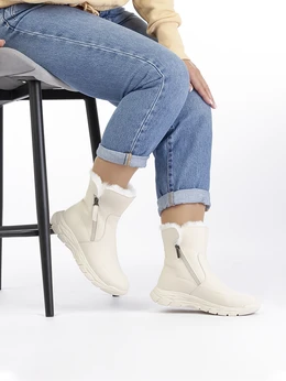 Женские бежевые ботинки Baden (Натуральная шерсть)