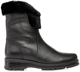 Женские черные полусапоги Janita (Натуральный мех)
