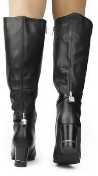 Женские черные сапоги Bludo (Байка)