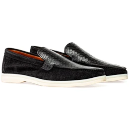 Мужские черные лоферы Fenomilano