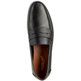 Мужские черные лоферы Fenomilano