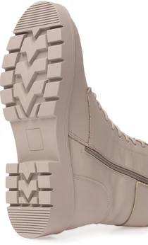 Женские бежевые ботинки Baden (Натуральная шерсть)