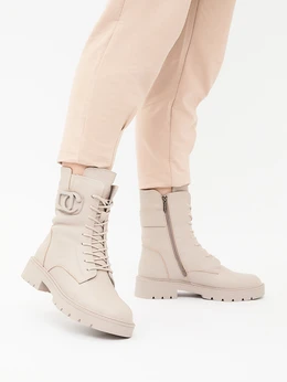 Женские бежевые ботинки Baden (Натуральная шерсть)