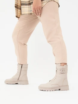 Женские бежевые ботинки Baden (Натуральная шерсть)