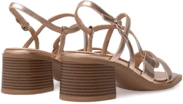 Женские золотые босоножки Baden