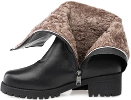 Женские черные сапоги Baden (Натуральный мех)