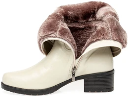 Женские серо-коричневые сапоги Francesco Donni (Натуральный мех)