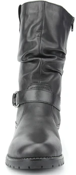 Женские черные полусапоги Remonte (Натуральная шерсть)