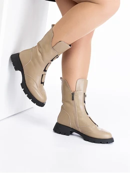 Женские бежевые ботинки Baden (Натуральная шерсть)