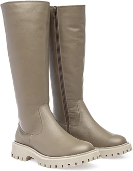 Женские бежевые сапоги Romer (Натуральный мех)