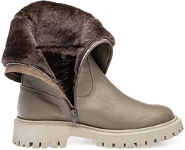 Женские бежевые сапоги Romer (Натуральный мех)