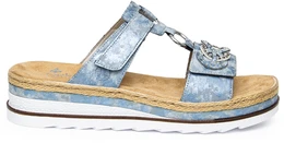 Женские голубые сабо Rieker