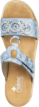 Женские голубые сабо Rieker