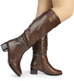 Женские коричневые сапоги Bludo (Евромех)