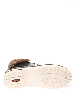 Женские черные ботинки Rieker (Искусственная шерсть)