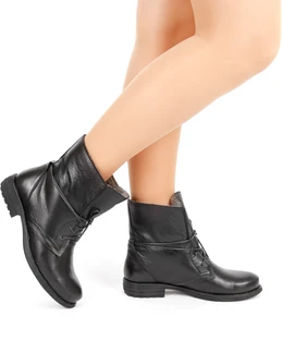 Женские черные ботинки Shoiberg (Натуральная шерсть)