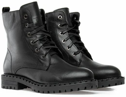 Женские черные ботинки Shoiberg (Натуральная шерсть)