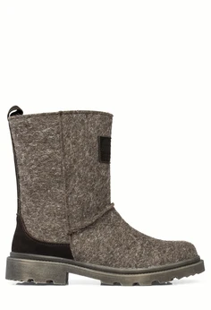 Мужские коричневые валенки Shoiberg (Натуральная шерсть)