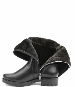 Женские черные сапоги Janita (Натуральный мех)
