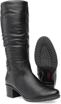 Женские черные сапоги Janita (Натуральный мех)