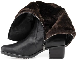 Женские черные сапоги Janita (Натуральный мех)
