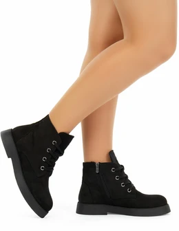 Женские черные ботинки Shoiberg (Байка)