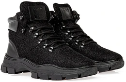 Мужские черные ботинки Shoiberg (Натуральная шерсть)