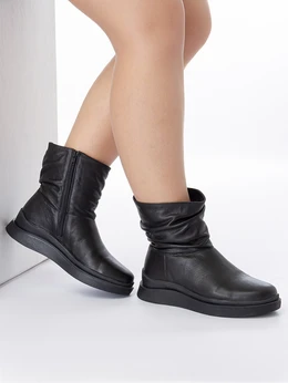 Женские черные полусапоги Romer (Натуральный мех)