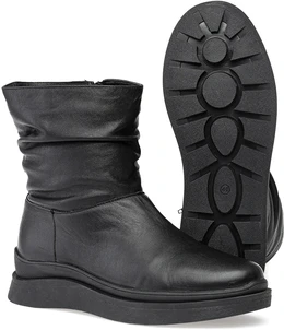 Женские черные полусапоги Romer (Натуральный мех)