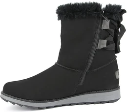 Женские черные полусапоги Remonte (Натуральная шерсть)