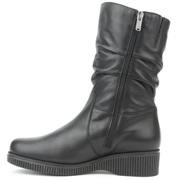 Женские черные полусапоги Janita (Натуральный мех)