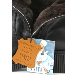 Женские черные полусапоги Janita (Натуральный мех)