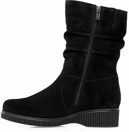 Женские черные полусапоги Janita (Натуральный мех)