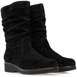 Женские черные полусапоги Janita (Натуральный мех)
