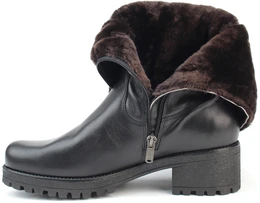 Женские черные сапоги Janita (Натуральный мех)