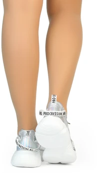 Женские серебряные кроссовки Francesco Donni