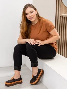 Женские черные полуботинки Ascalini